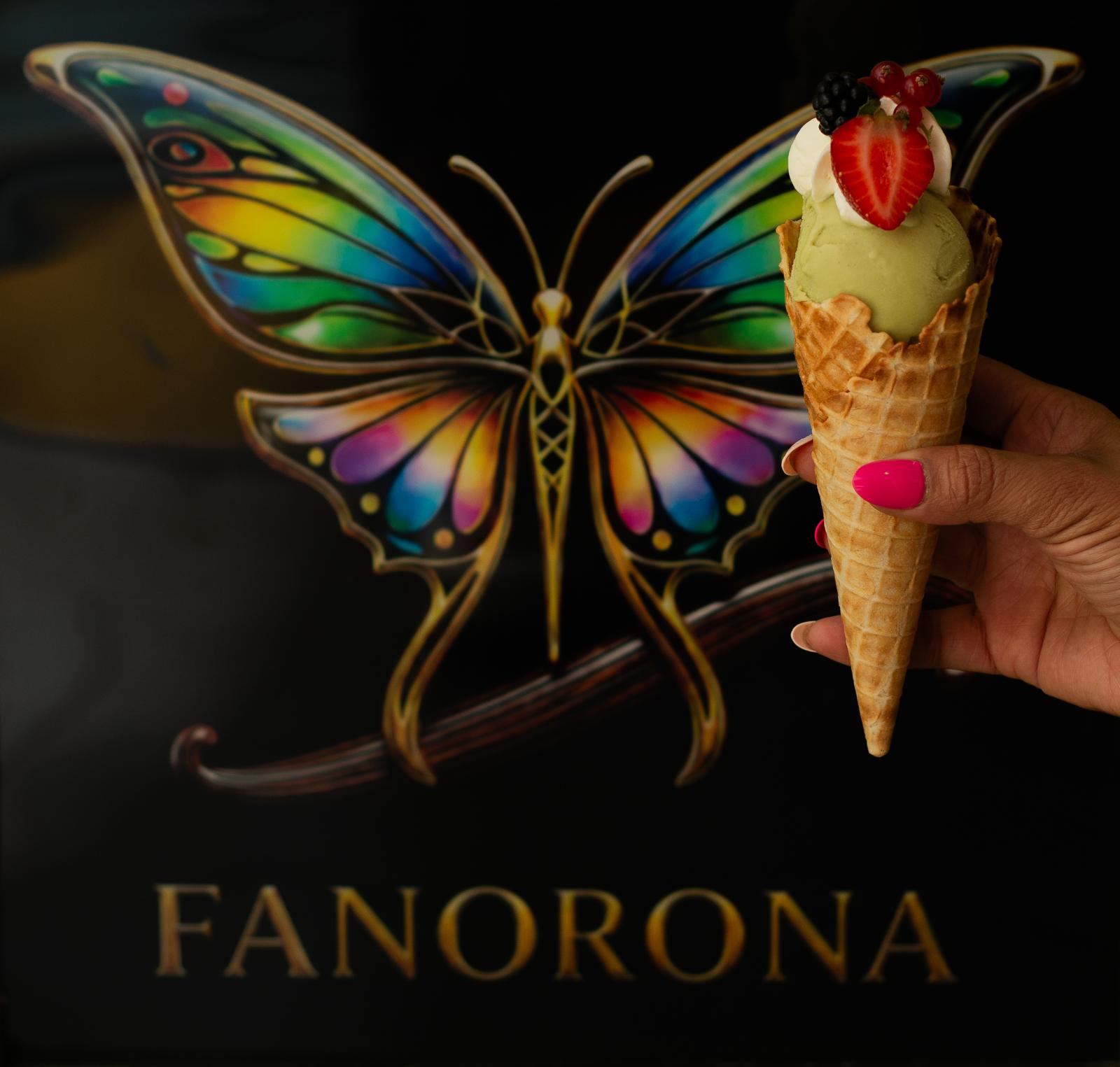 Cornet de glace artisanale au matcha &mdash; Fanorona